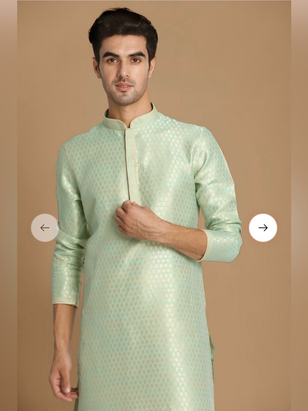 Kurta tunic  , Men Size Large  Green tunic has been made by  karigars craftsmen